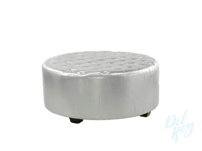 Silver Lounge 48" Round Ottoman