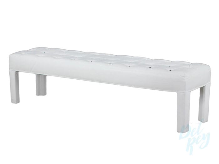 White Lounge Diamond Bench - Image 2