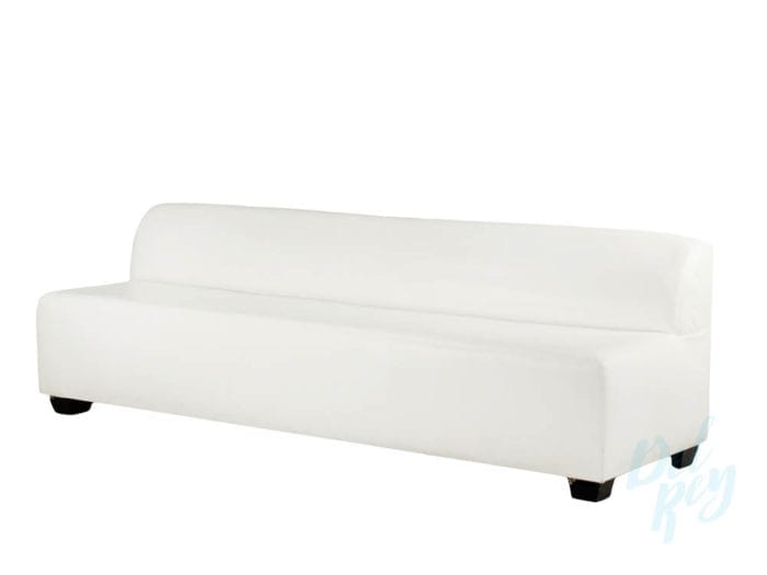 8 ft. White Lounge Armless Sofa - Image 2
