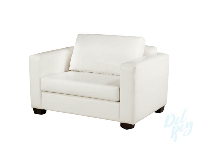 White Lounge Love Seat - Image 2