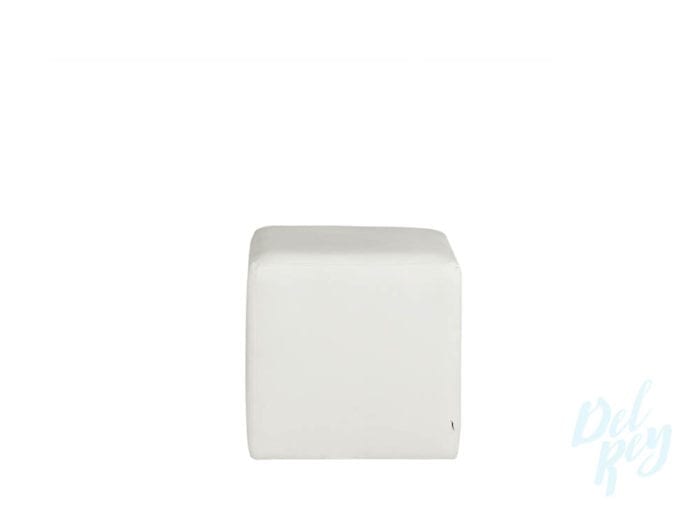White Lounge Cube Ottoman