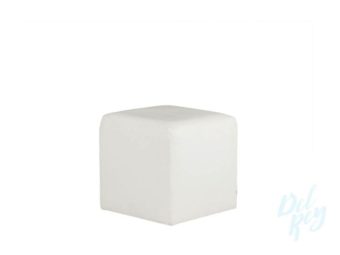 White Lounge Cube Ottoman - Image 2