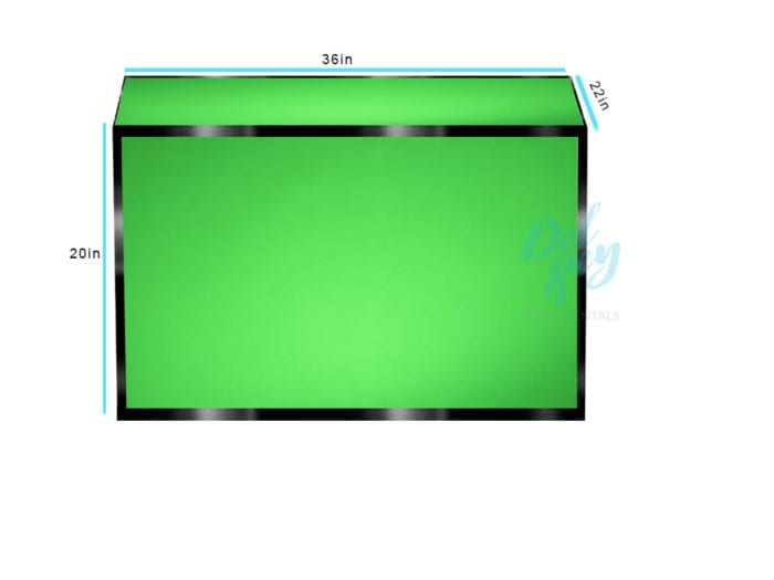 Lighted Square Table 36" X 22" X 20" High - Image 2