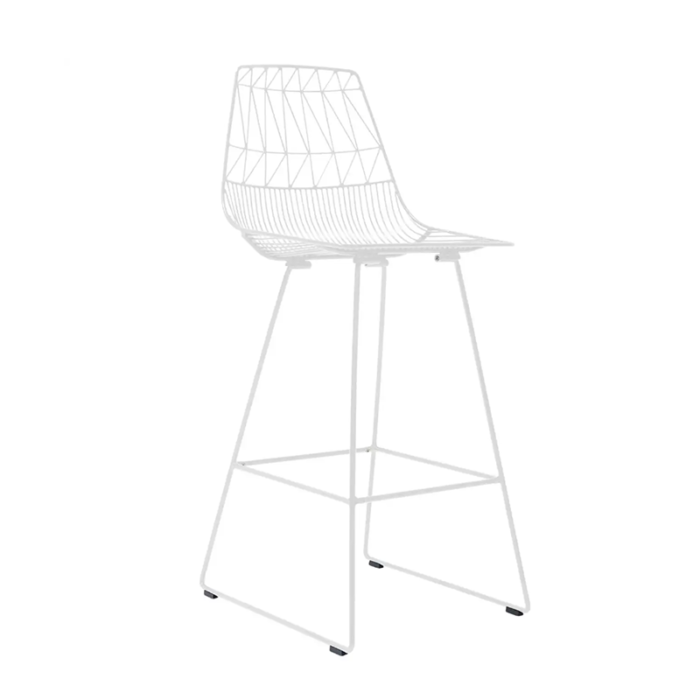 Hawaiian Contemporary Counter Bar Stool - White