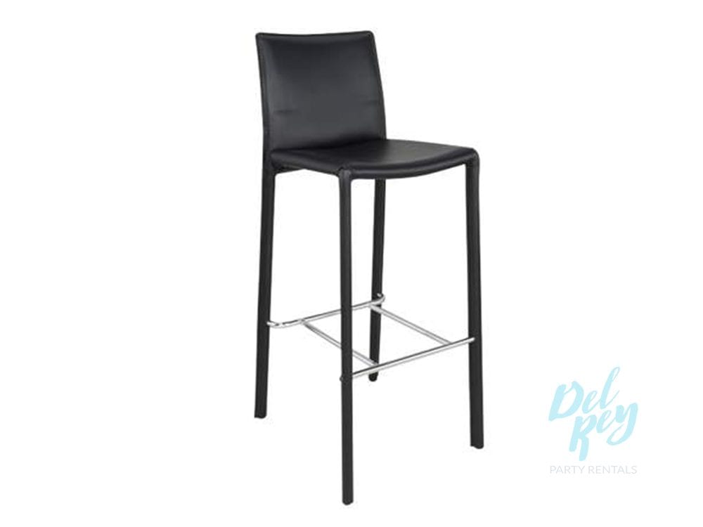 black leather modern bar stools