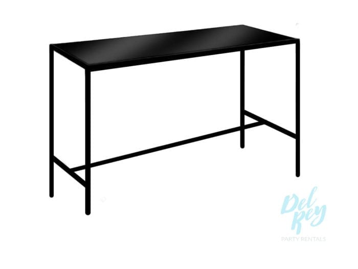 Modern Black Communal Bar Table 6' X 28" X 42" High