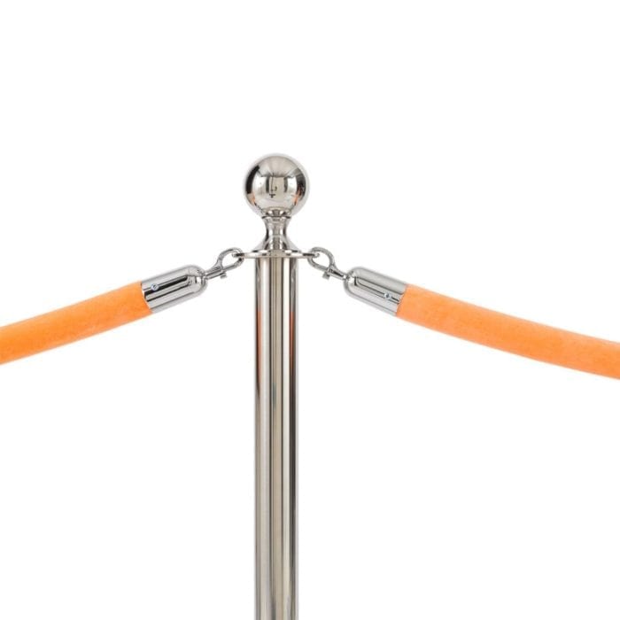 Orange Velvet Stanchion Rope - 6 ft. - Image 2