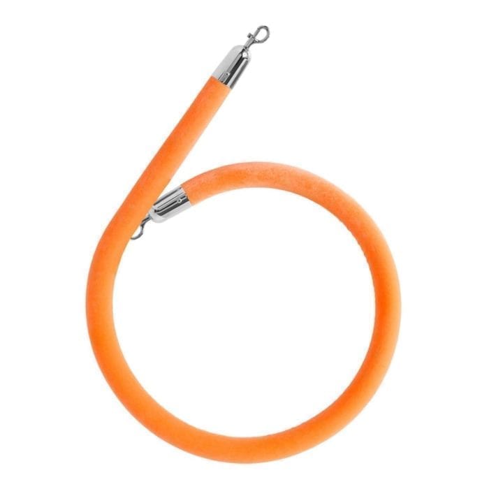 Orange Velvet Stanchion Rope - 6 ft.