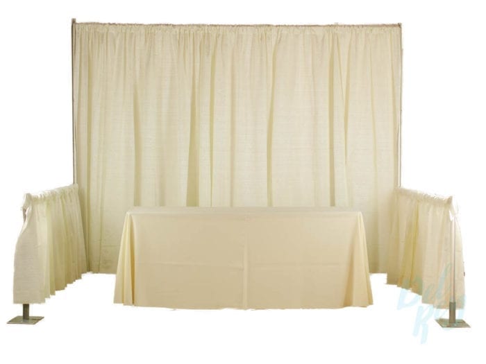 Ivory Side View Booth with Table