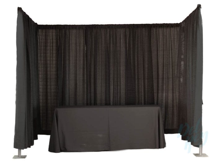Black Booth Tall Sides with Table