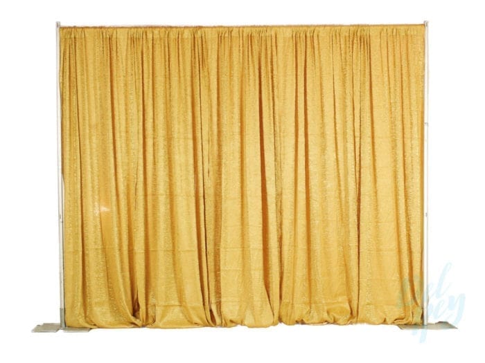 10ft. High Gold Pipe and Drape -per linear foot