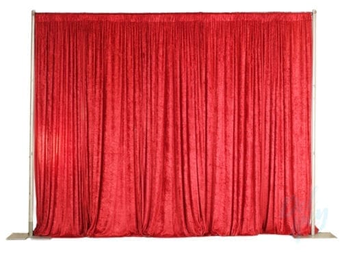10ft. High Red Pipe and Drape -per linear foot