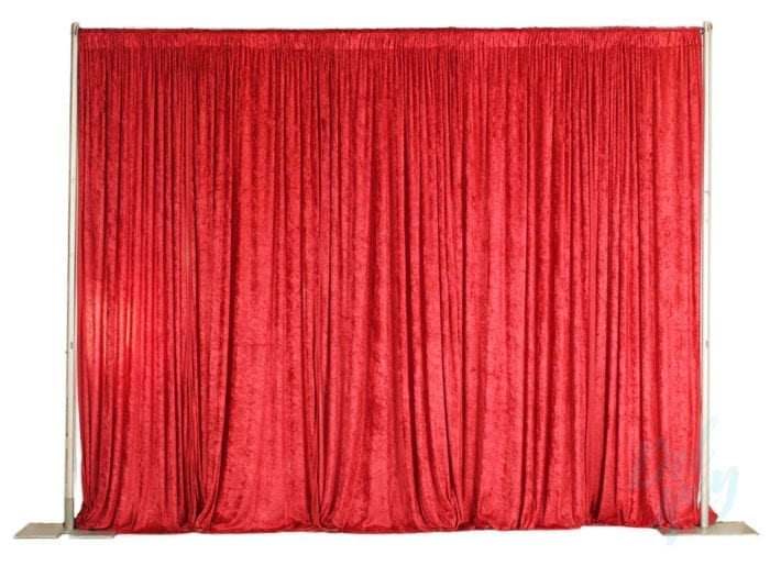 10ft. High Red Pipe and Drape -per linear foot