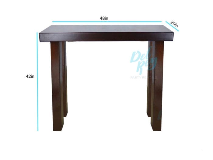 Refined Wood Bar Height Table 48″ X 20″ X 42" High - Image 2