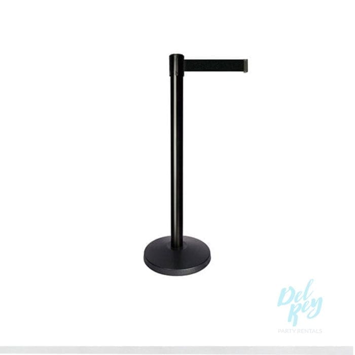 Retractable Black Belt Stanchion Beltrac 7ft.
