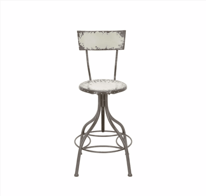 Metal Bar Stool With Back White Metal Bar Stool With Back White