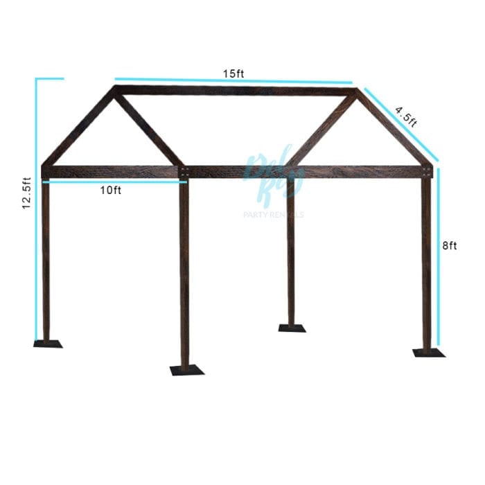 Vineyard A-Frame Rustic Cabana 10ft x 15ft - Image 2