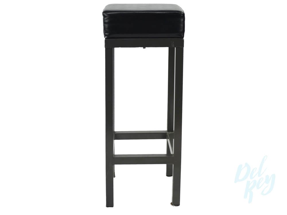Black Padded Bar Stool Metal Al Seat Black Padded Bar Stool
