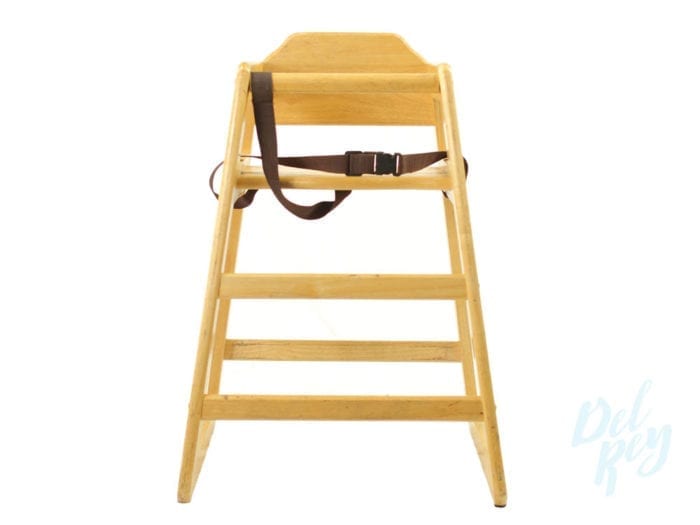 High Chair Natural Wood Frame