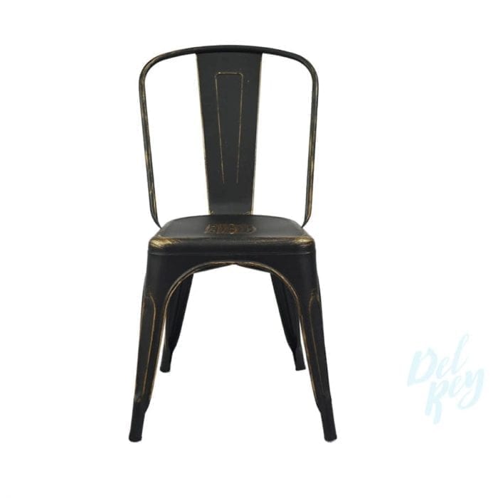 Black-Gold Tolix Vintage Chair
