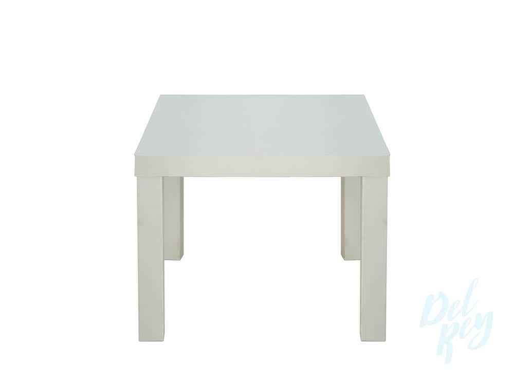White Square End Table