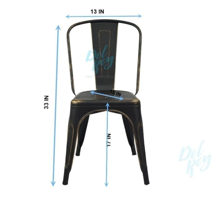 Black-Gold Tolix Vintage Chair - Image 2