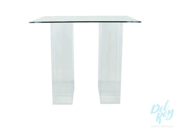 Translucent Glass Top Cocktail Table 60" X 40" X 42" High