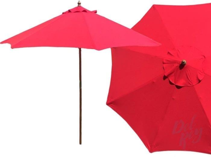 Red Market Umbrella 9FT