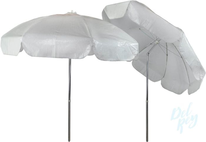 White Vinyl 7FT Garden Umbrella