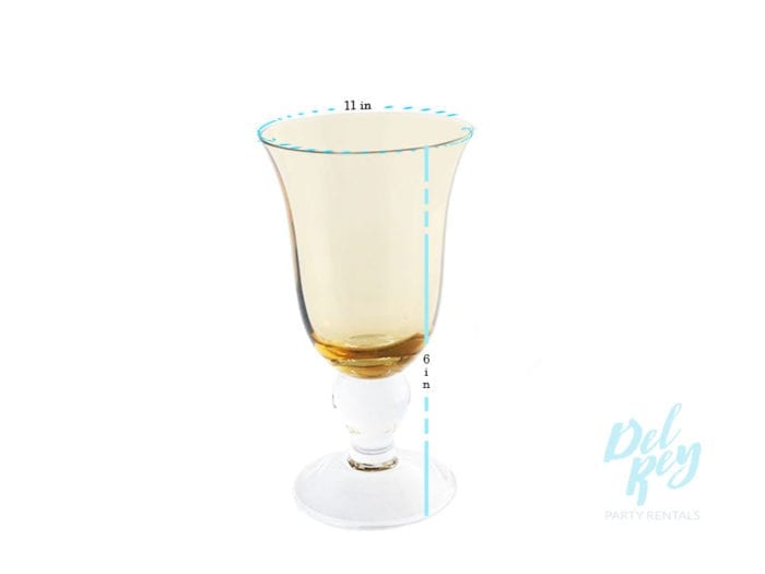 Vintage Amber Goblet 8oz - Image 2