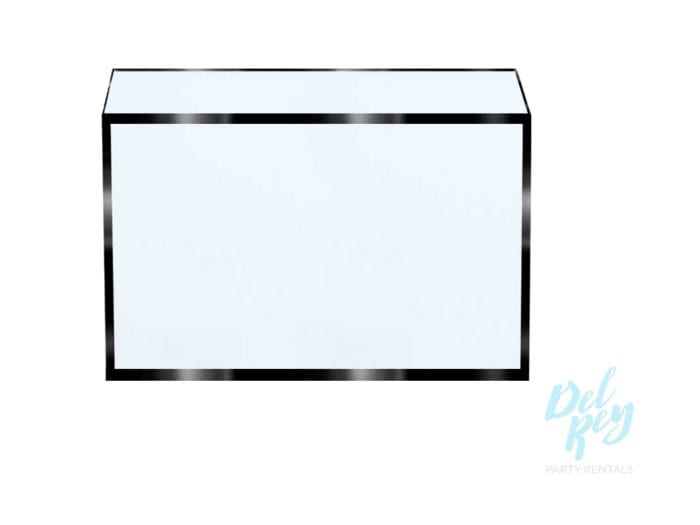 White Acrylic Square Table 36″ X 22″ X 20" High