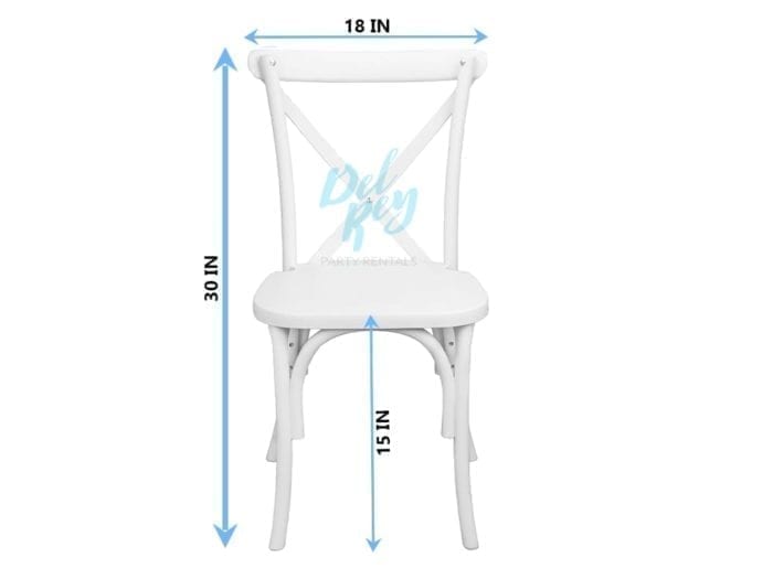 White Cross Back Children Chairs - Image 2