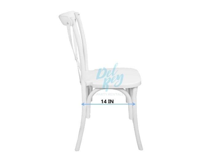 White Cross Back Children Chairs - Image 3