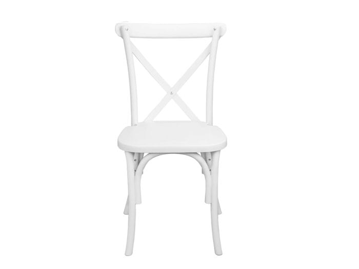 White Cross Back Children Chairs
