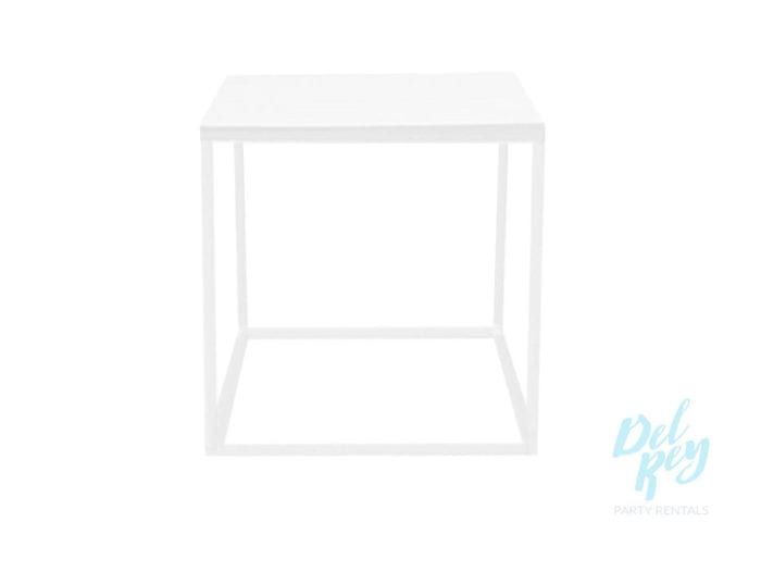 White Iron Square Coffee Table 18″ X 18″ X 18″ High