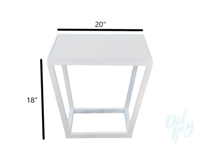 White Modern Coffee Table 20" X 20" X 18" High - Image 2