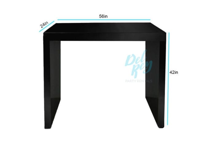 Black ARC Pub Table 56" x 24" x 42" High - Image 2