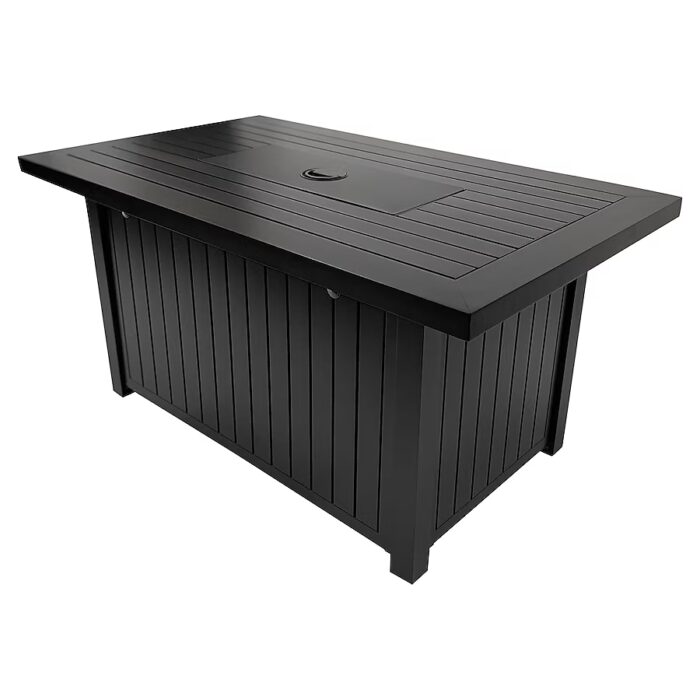 Black Metal Modern Fire Pit - Propane
