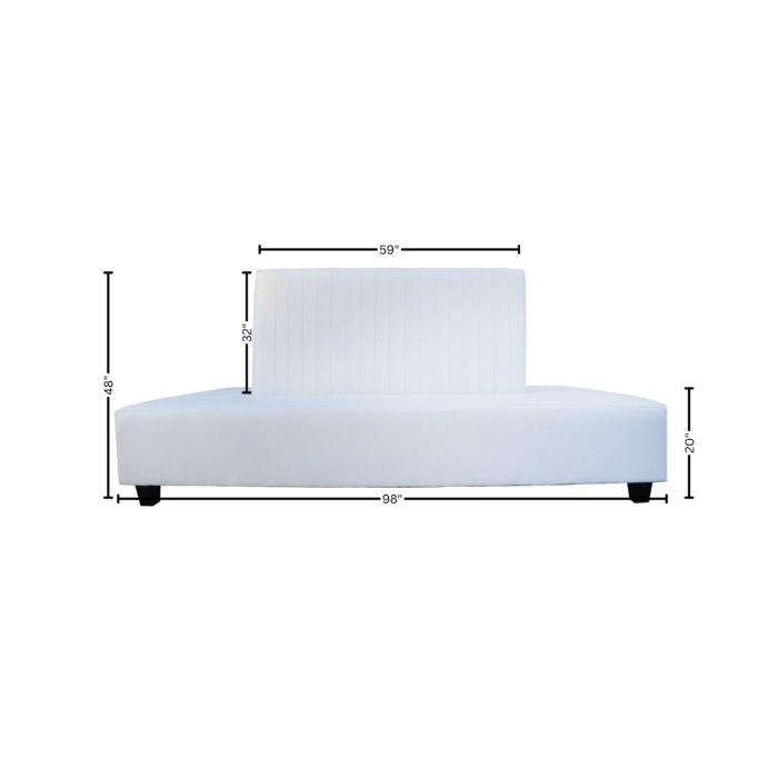 White Square Island Bench - Image 3