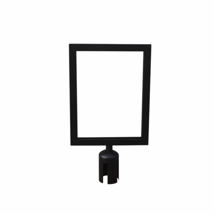 Sign Holder 10x13 with Black Tensabarrier Stanchion - Image 2