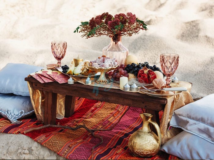 8′ X 48″ x 15″ Low Boho Rustic Table - Image 6