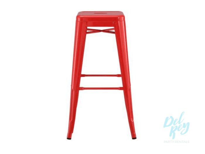 Red Tolix Metal Barstool