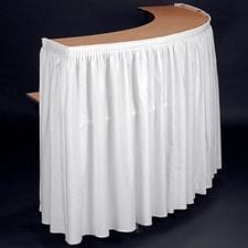 8 Ft. Serpentine Skirted White Bar