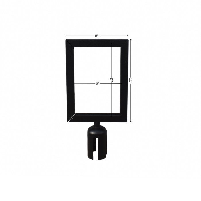 Sign Holder 8"x11" with Black Tensabarrier Stanchion - Image 3