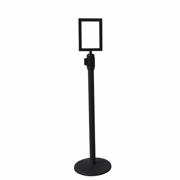 Sign Holder 8"x11" with Black Tensabarrier Stanchion