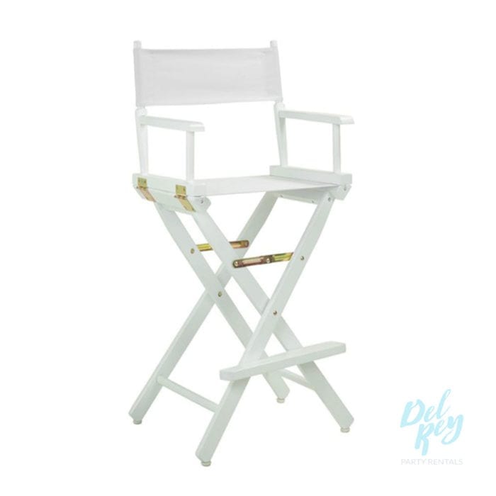 White Tall Directors Chair