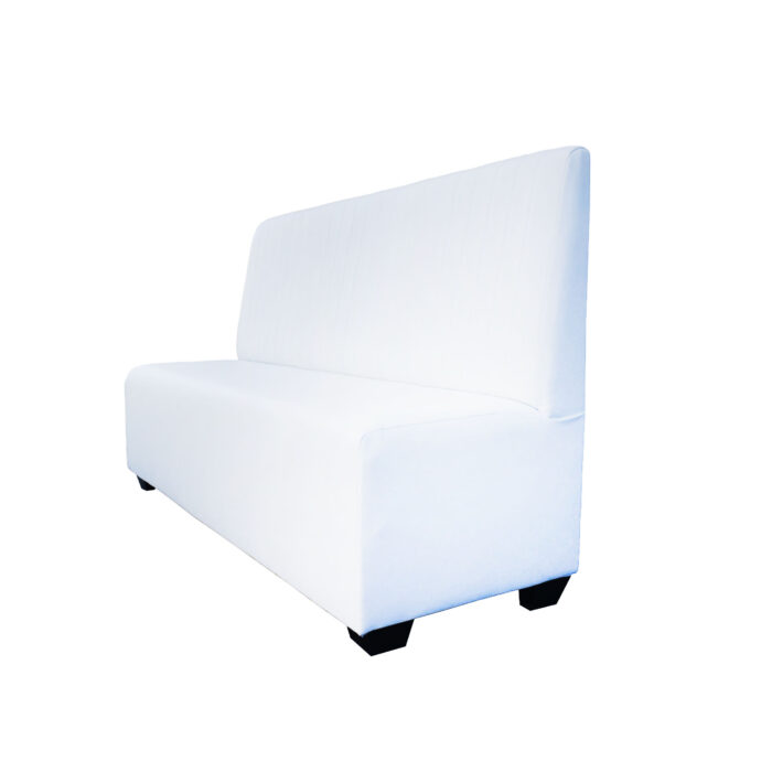 6 Ft. White Lounge High Back Bench - Image 2