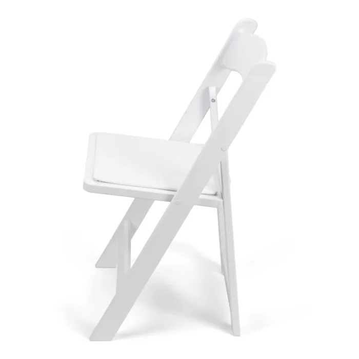 White Resin Folding Chair - Image 3