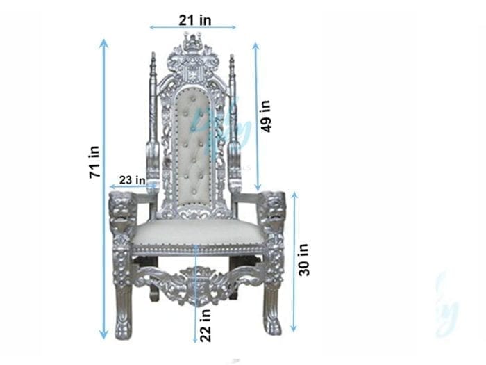 Silver Throne Chair - Image 2